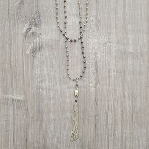 Stella & Dot Gitane Tassel Necklace- mixed metals